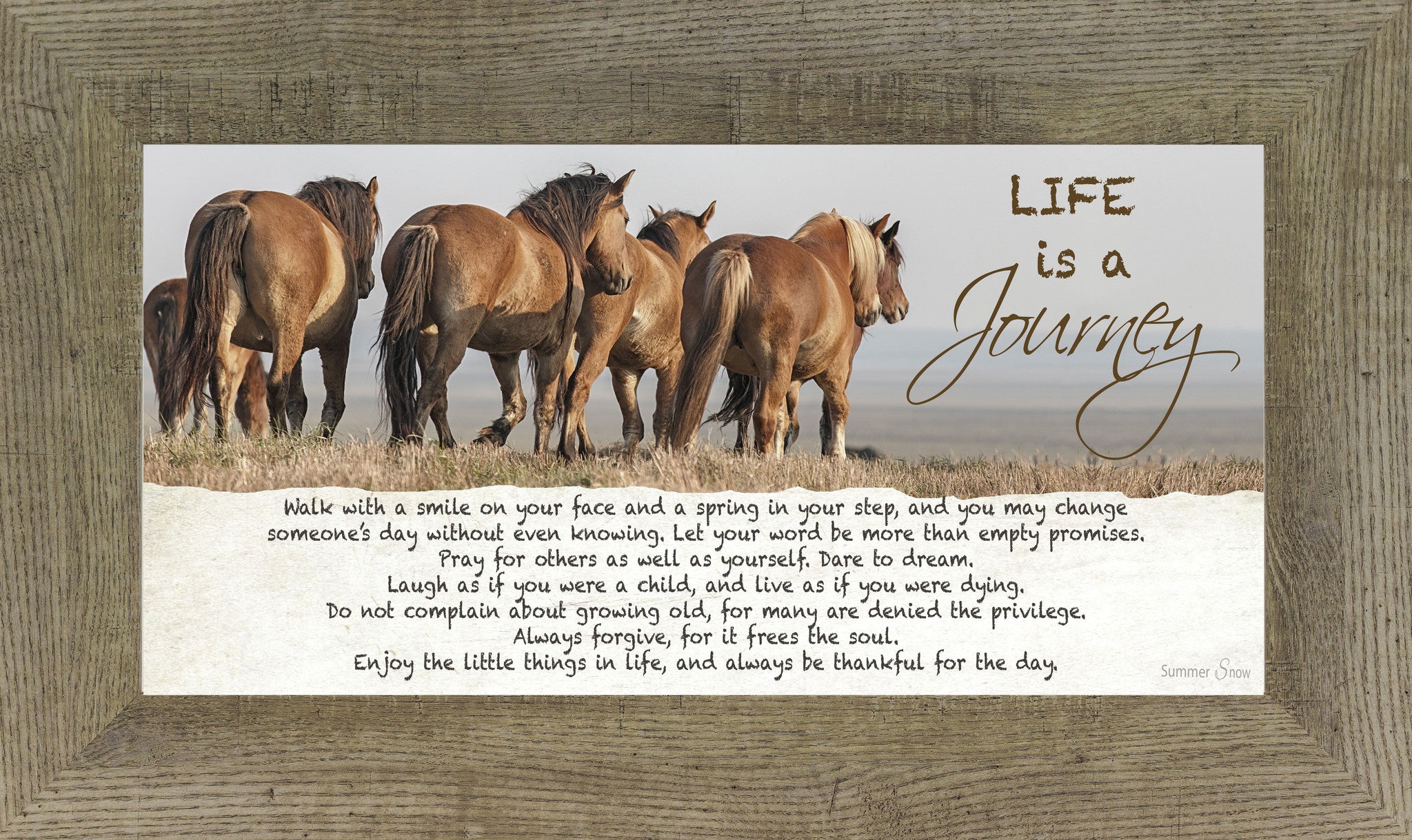 Life is a Journey horse SSW1511 - Summer Snow Art