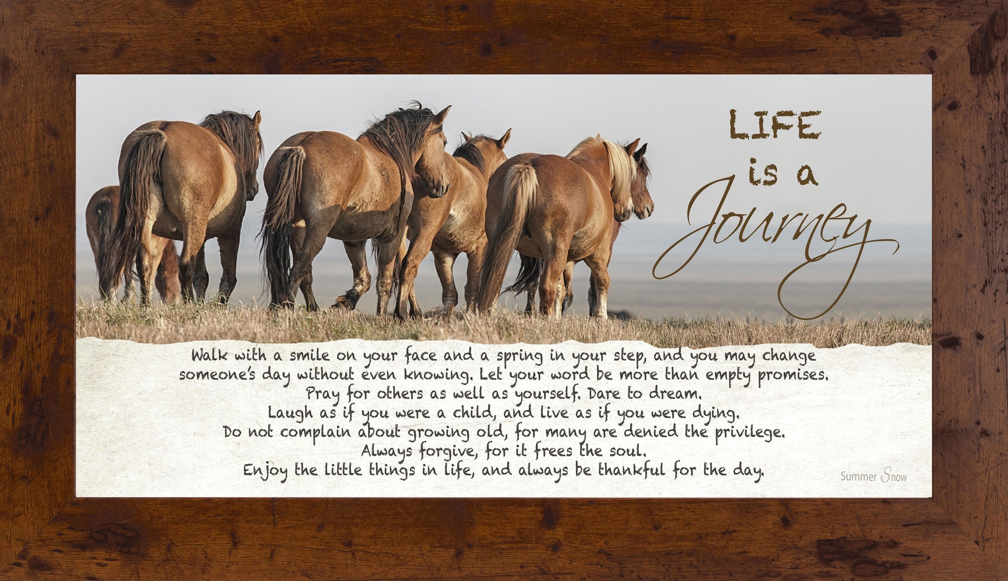Life is a Journey horse SSW1511 - Summer Snow Art