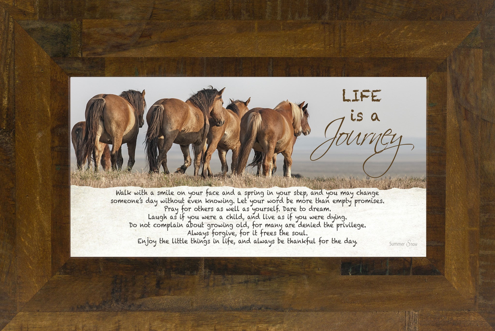 Life is a Journey horse SSW1511 - Summer Snow Art