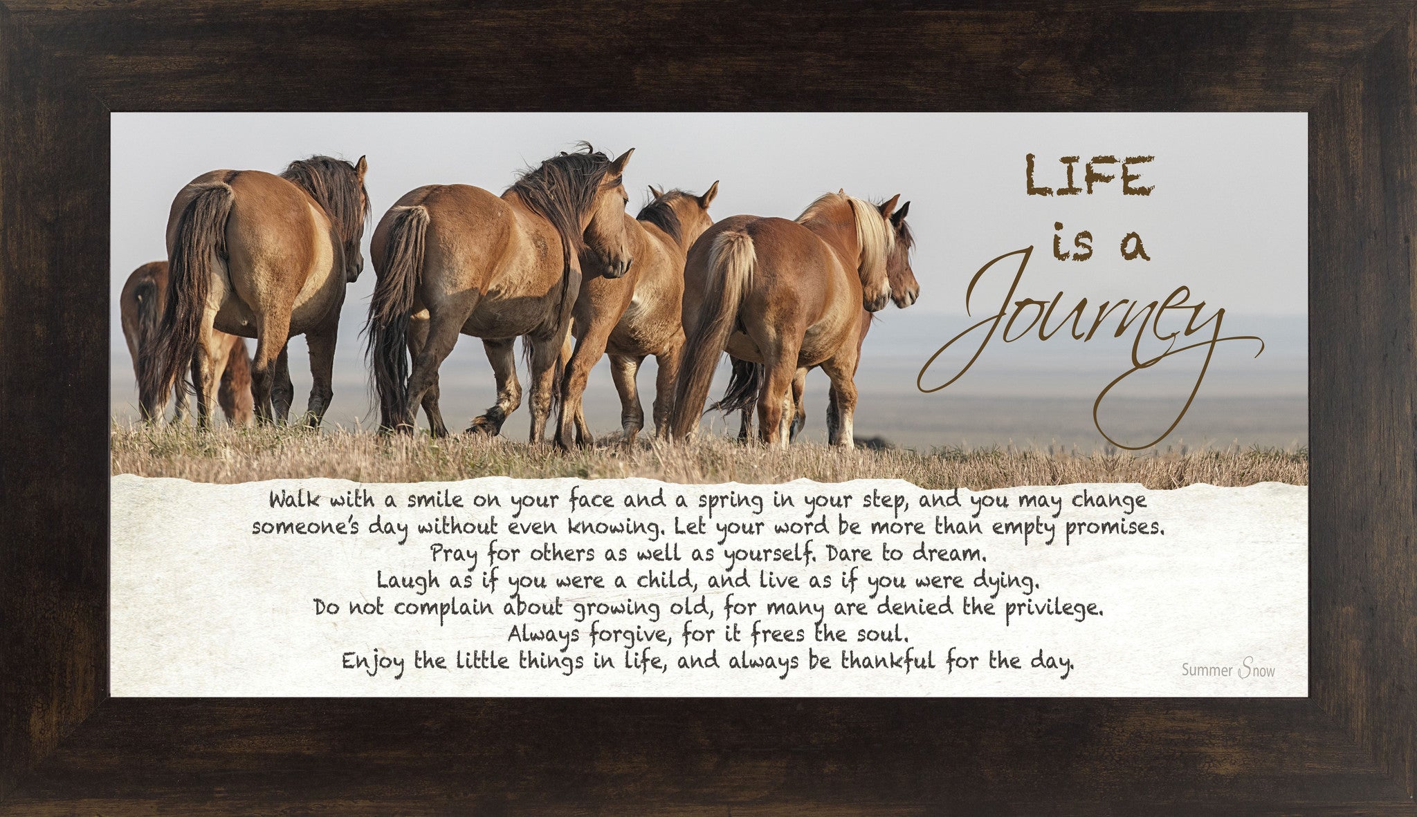 Life is a Journey horse SSW1511 - Summer Snow Art