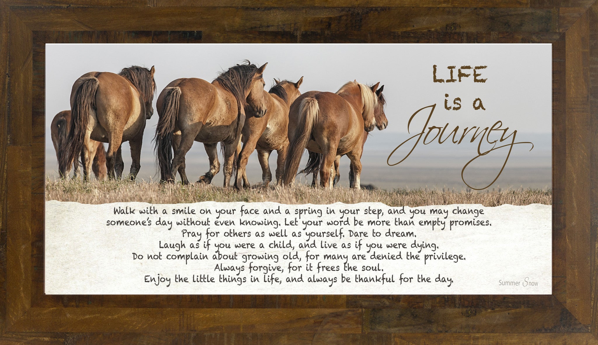Life is a Journey horse SSW1511 - Summer Snow Art