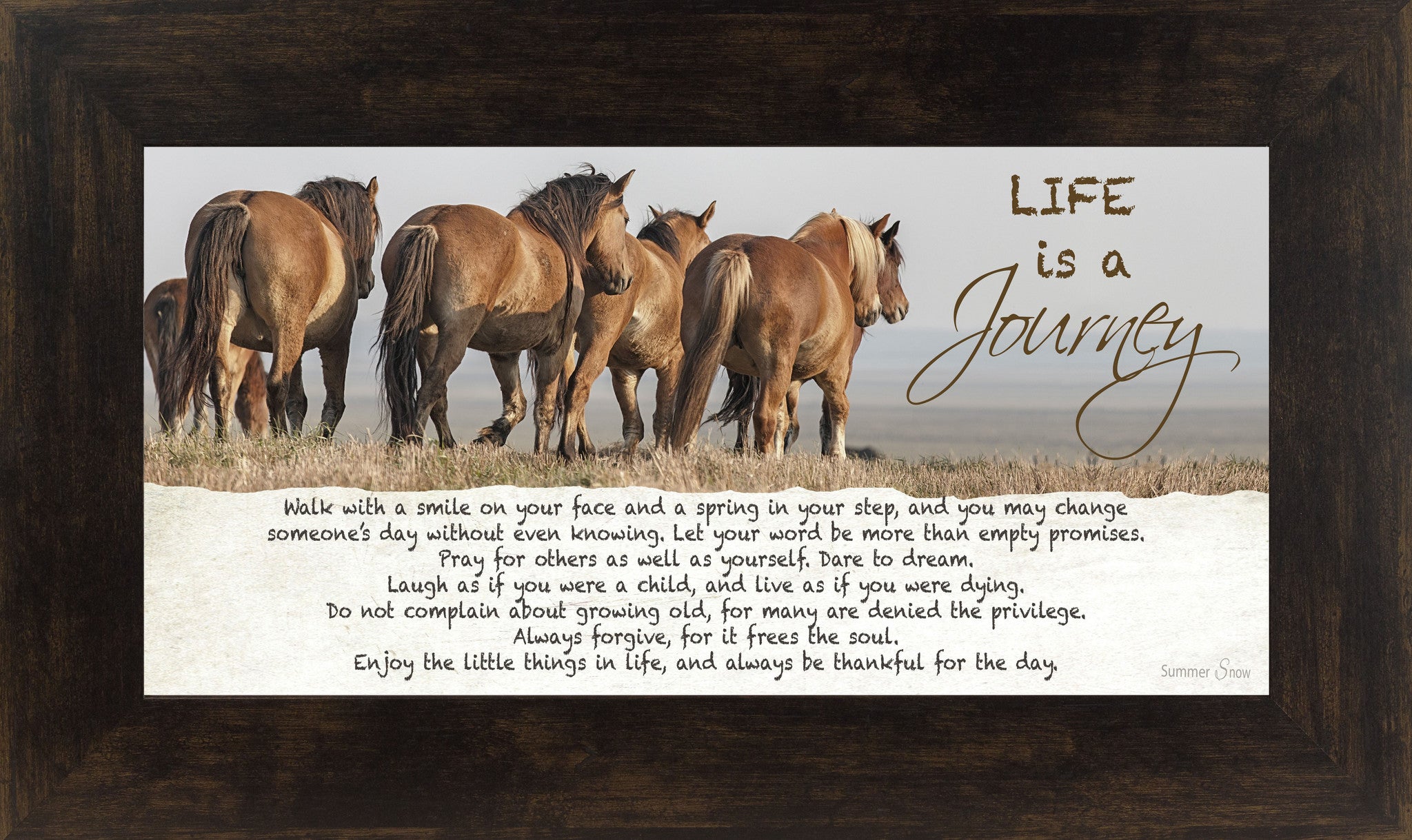 Life is a Journey horse SSW1511 - Summer Snow Art