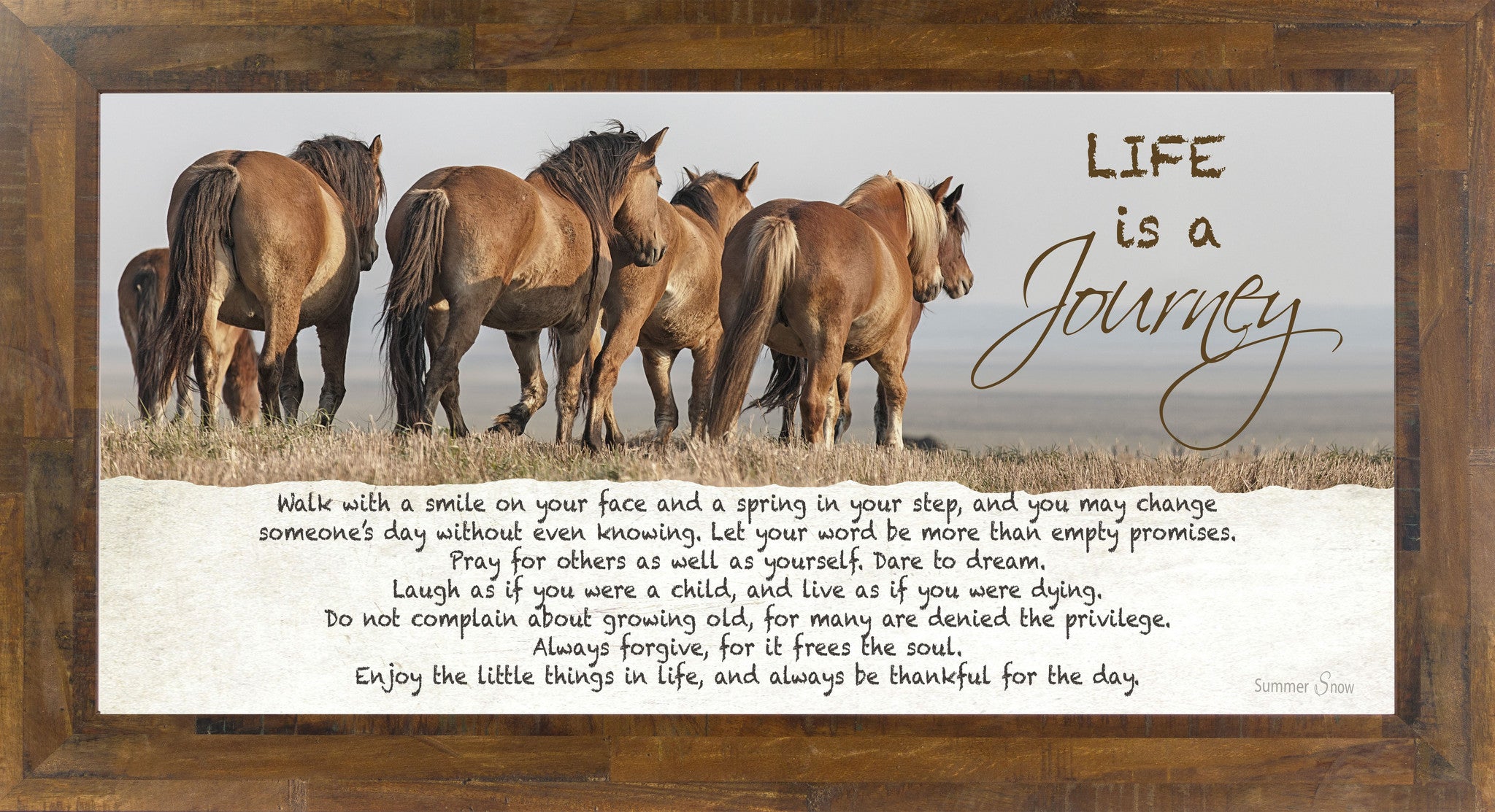 Life is a Journey horse SSW1511 - Summer Snow Art