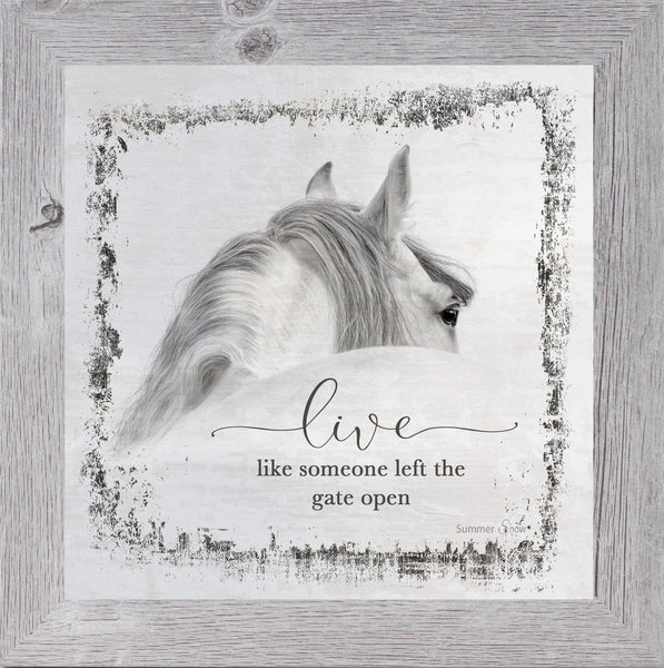 Live Like Some Left the Gate Open GLITTERED ONLY SC11