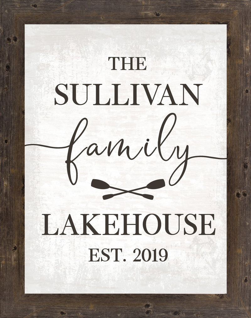 Personalized Family Lakehouse by Summer Snow PER01 - Summer Snow Art