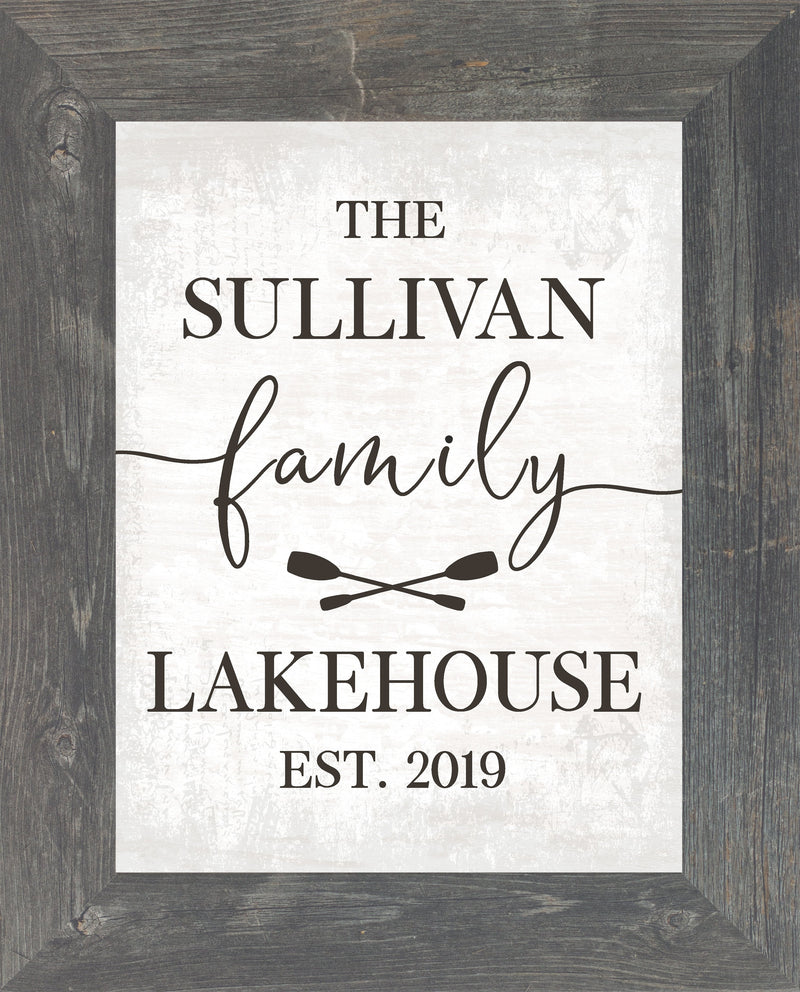 Personalized Family Lakehouse by Summer Snow PER01 - Summer Snow Art