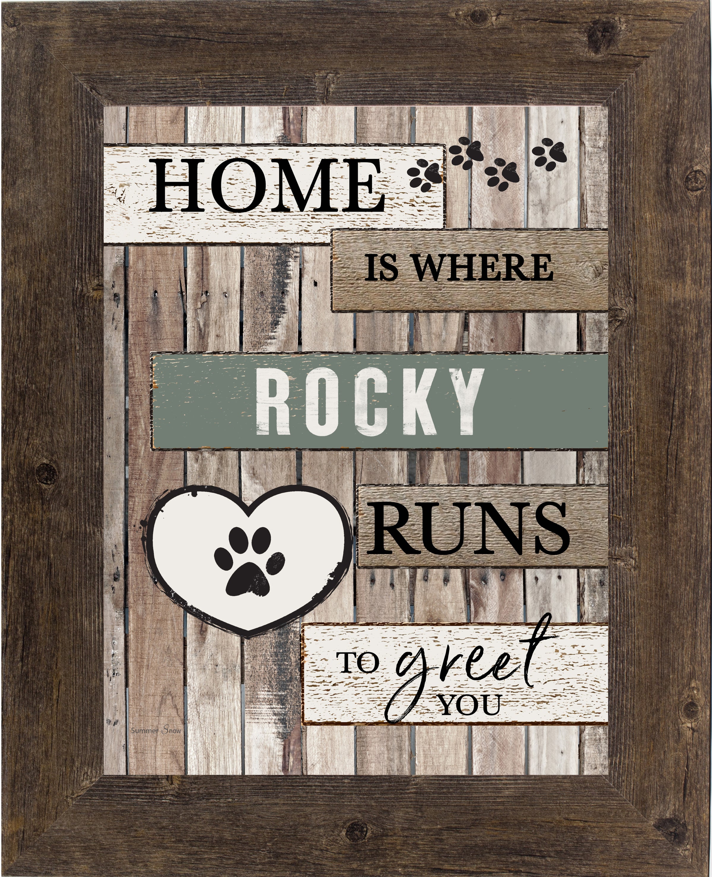 Personalized Home is Where Someone Runs to Greet You by Summer Snow PER158