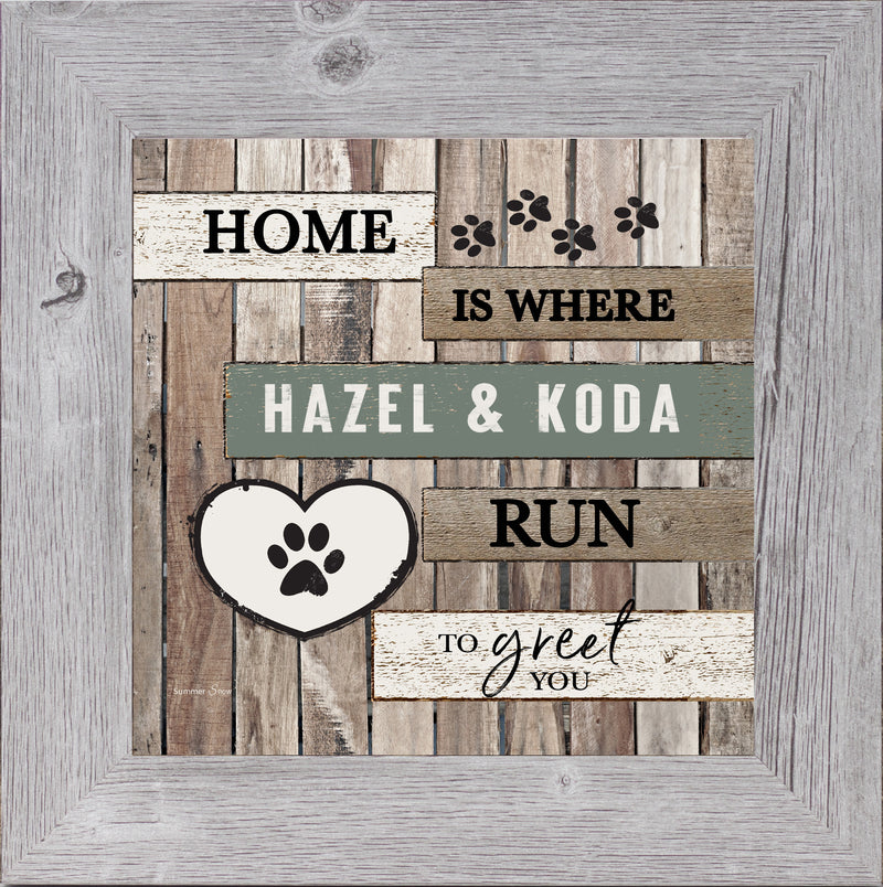 Personalized Home is Where-2 Pets by Summer Snow PER160