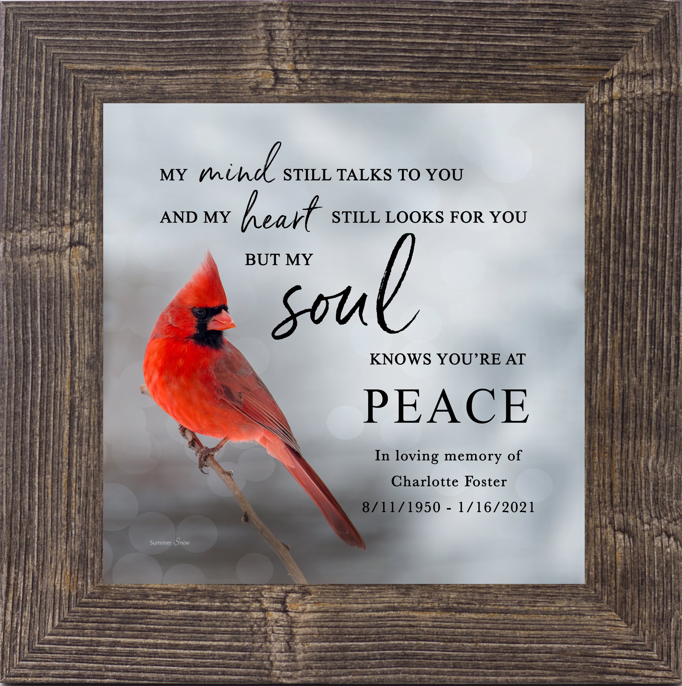 Sympathy Wall Art – Framed Memorial Gifts for Loss & Remembrance