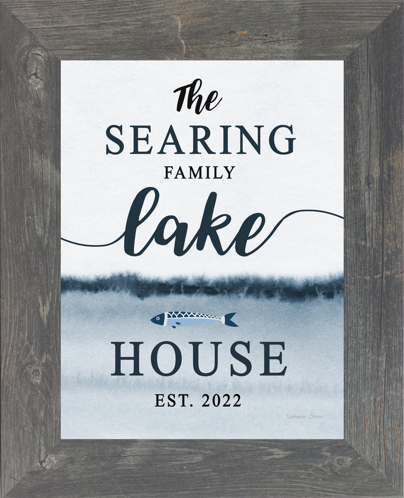 Personalized Family Lake House by Summer Snow PER173