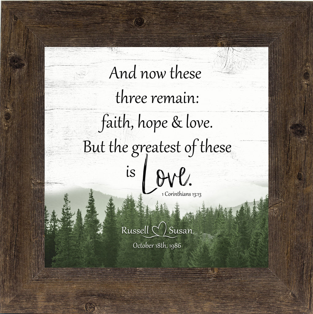 Personalized Faith Hope Love by Summer Snow PER175