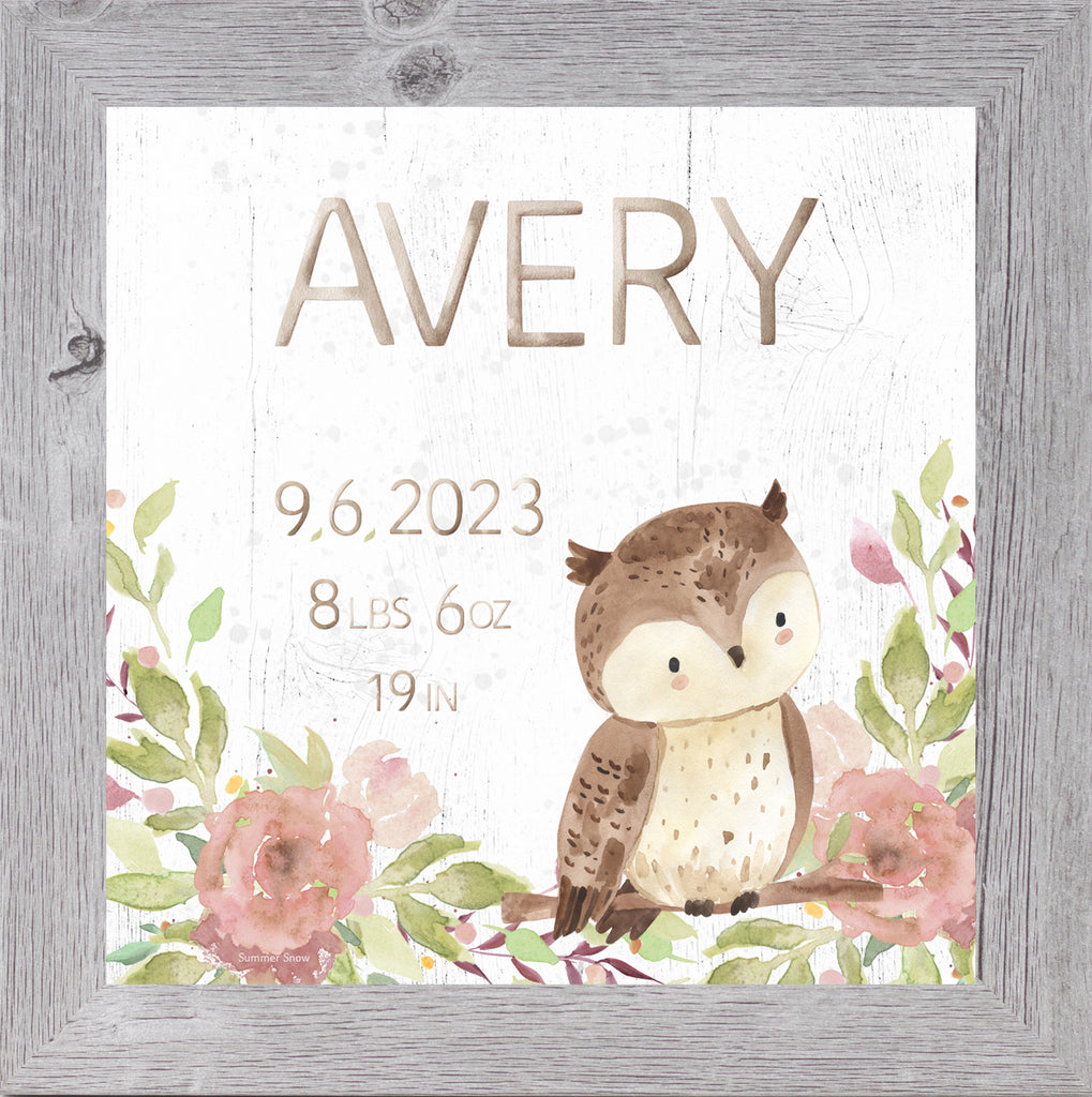 Personalized New Baby Choose an Animal by Summer Snow SNPER