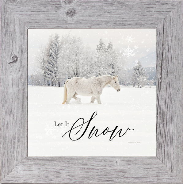 Let it Snow horse GLITTERED ONLY SA10