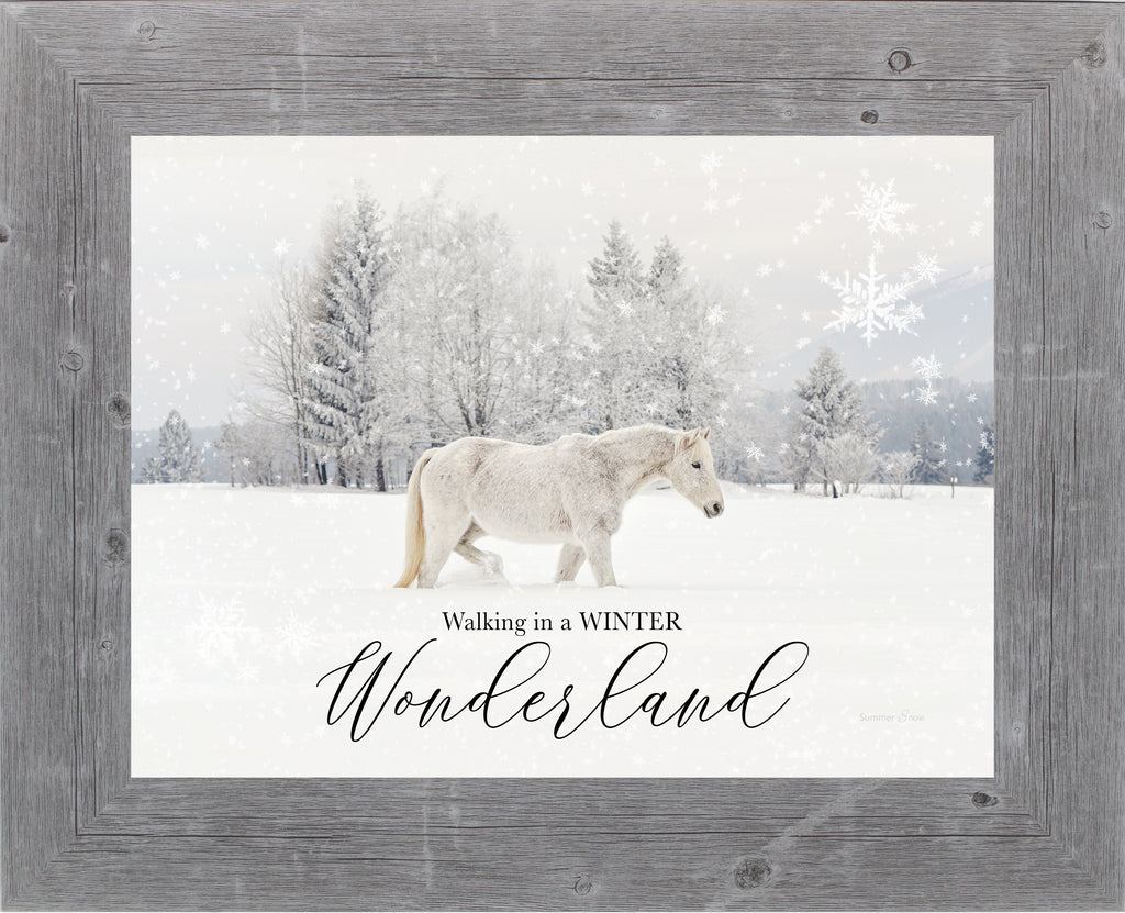 Walking in a Winter Wonderland horse GLITTERED ONLY SA341
