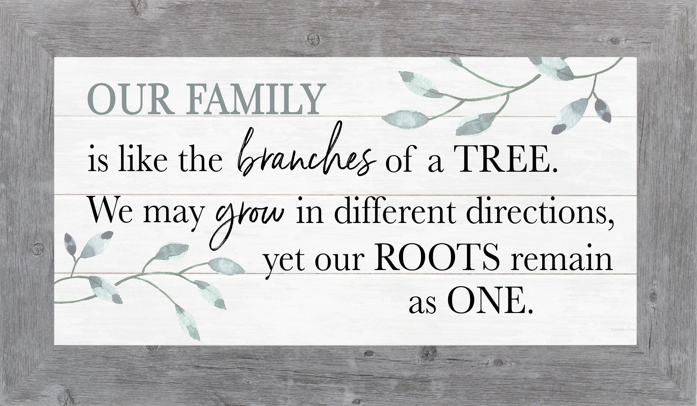 Our Family is Like the Branches of a Tree by Summer Snow SS1019 - Summer Snow Art