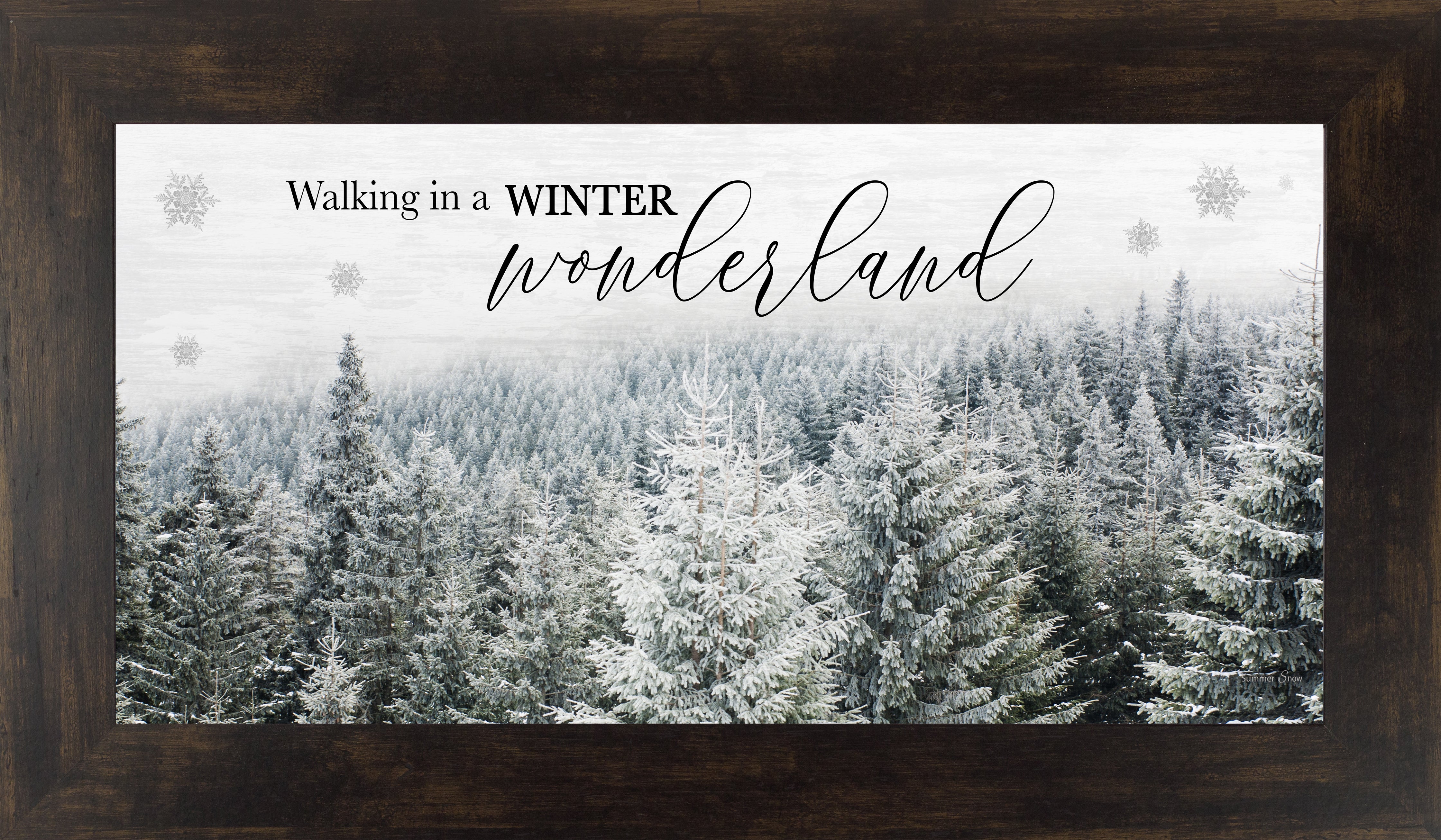 the arrival of winter アクリル画 Walking in a Winter Wonderland by Summer Snow SS1363