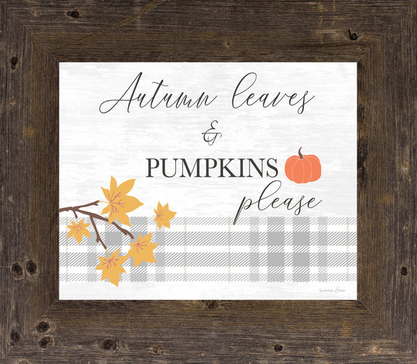 Autumn Leaves and Pumpkins by Summer Snow SS76 - Summer Snow Art