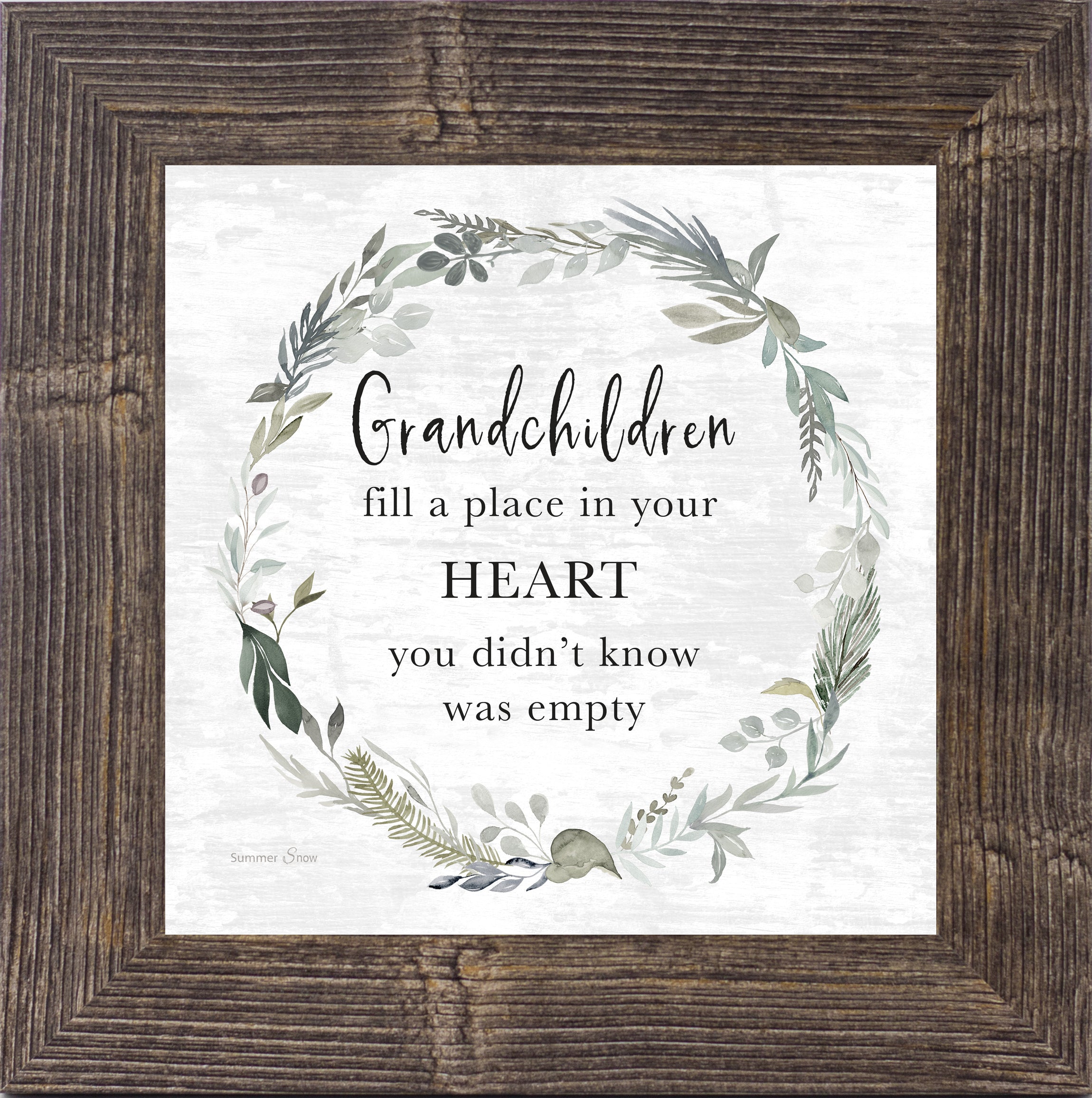 Grandchildren Fill a Place in Your Heart by Summer Snow SS936
