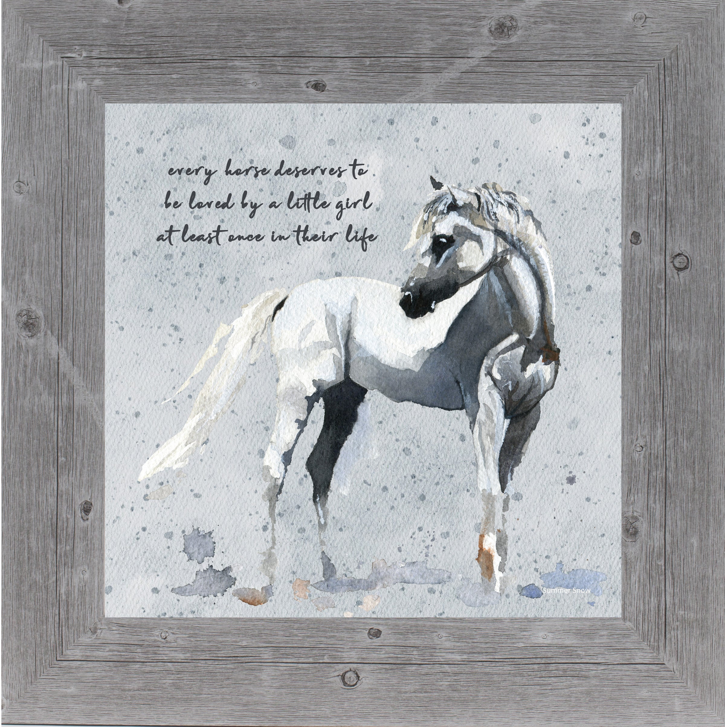 Every Horse Deserves to Be Loved by a Little Girl by Summer Snow W7